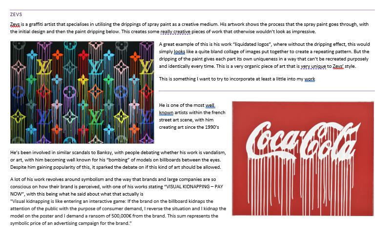 Including Banksy and Zevs