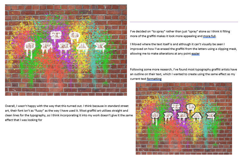 After testing verbs, testing different font outlines